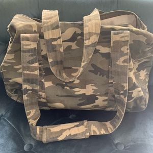 Quilted Koala Small Green Camo Duffel bag